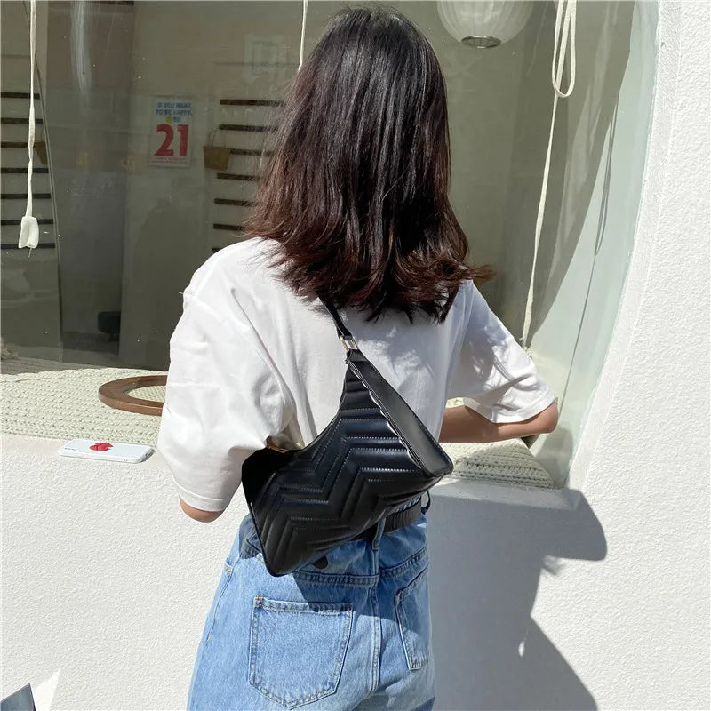 Women Square Shoulder Bag PU Leather Handbag Retro Rhombic Pattern Crossbody