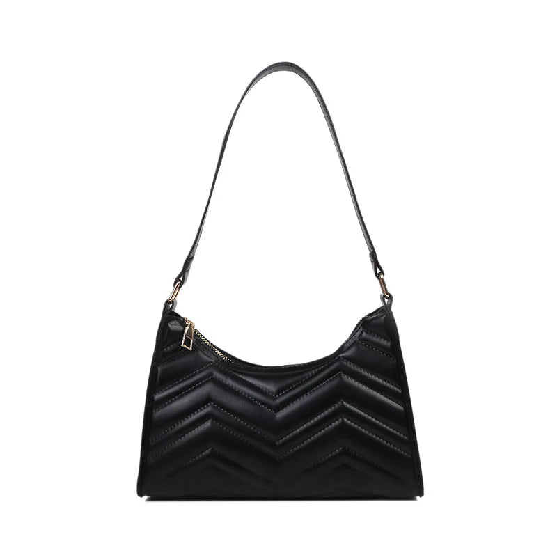 Women Square Shoulder Bag PU Leather Handbag Retro Rhombic Pattern Crossbody