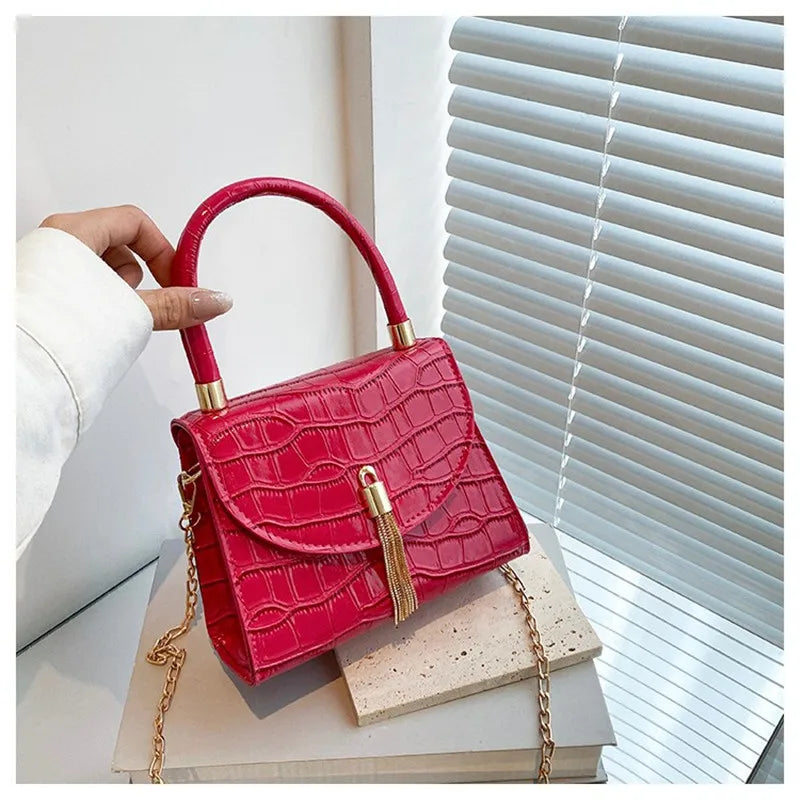 Women's Tote Bag With Tassel Chain Shoulder Bag