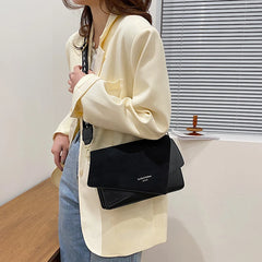 Suede Band Handbag Women Shoulder Crossbody Bag