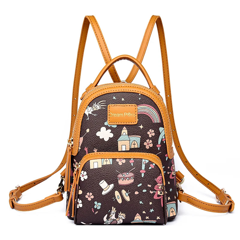 Bear Mini Backpack Street Travel Women's Backpack Girl Shopping Shoulder Bag Sch