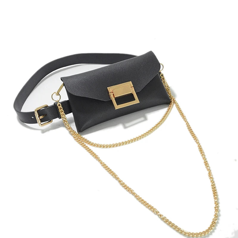 Snake Pattern Mini Shoulder Bag for Women Small Wallet Phone Waist Bag
