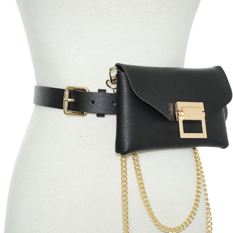 Snake Pattern Mini Shoulder Bag for Women Small Wallet Phone Waist Bag