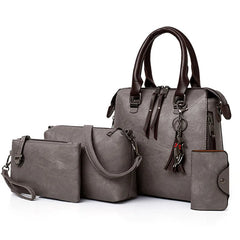 Women's Large Leather Tote Shoulder Bags Set