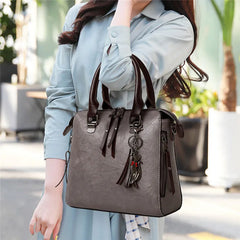 Women's Large Leather Tote Shoulder Bags Set