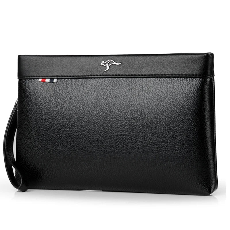 Leather Man Clutch Bag Coins Pocket Purse Envelope Long Wallets