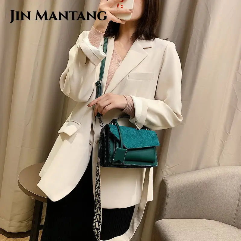 Women's Winter Frosted Shoulder Bag Square Messenger Bag