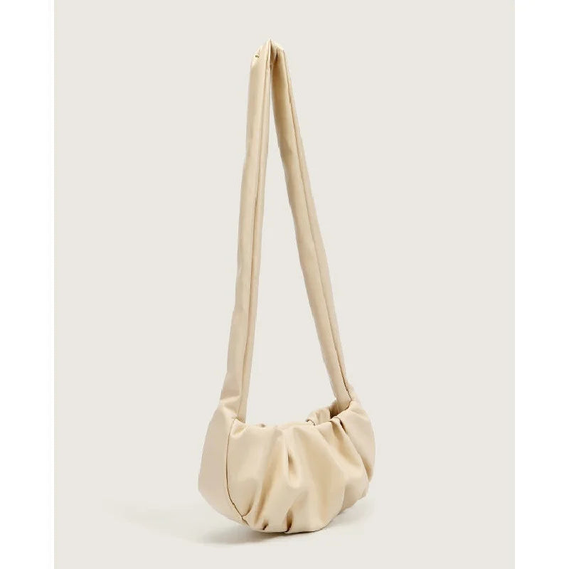 Pleated Handlebags PU Cloud Bag Armpit Bag Shopping Shoulder strap