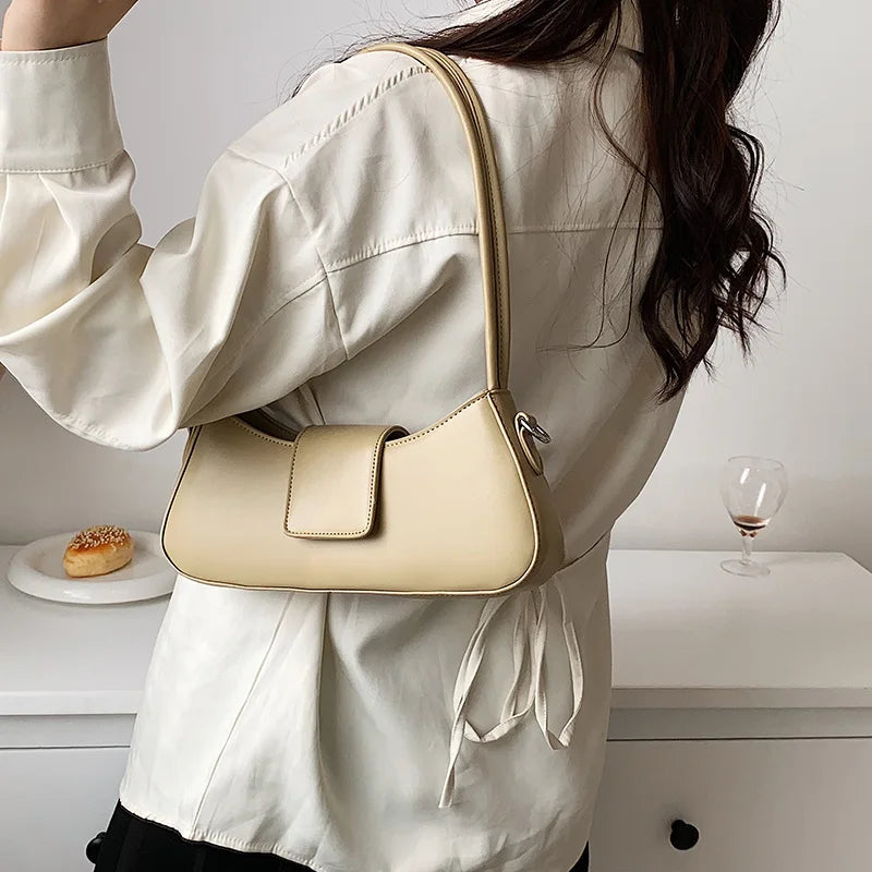 PU Leather Underarm Shoulder Bag Women Handbag Crossbody Side Bags