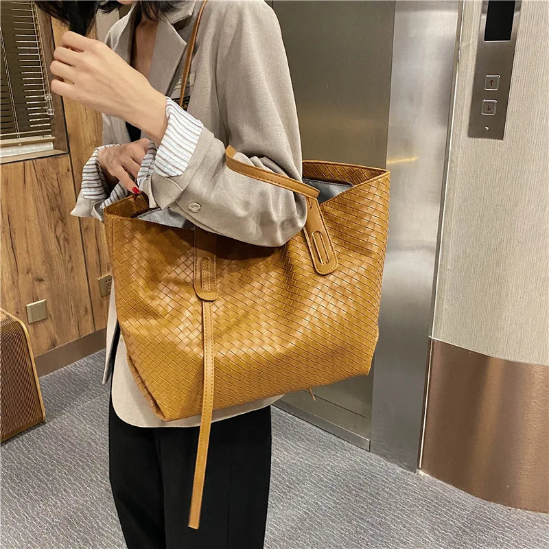 Large Tote Shoulder Bag for Women Vintage Ladies Handbag Purse