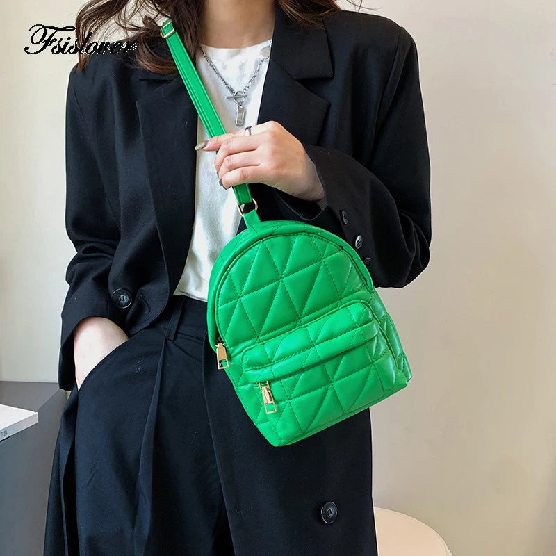 Chain Messenger Bags Women Casual Soft PU Leather Fanny Packs