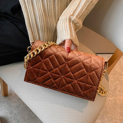 Velvet Corduroy Chain Crossbody Bag Small Clutch