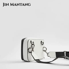 Small Box Shoulder Crossbody Bag with Wide Strap