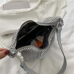 Evening Clutch Bag Rhinestones Silver Crystal Wedding Purses and Handbag