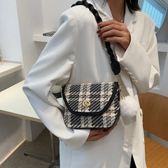 Female Patchwork Shoulder Crossbody Bag Autumn Evening Handbag