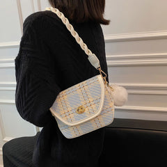 Female Patchwork Shoulder Crossbody Bag Autumn Evening Handbag