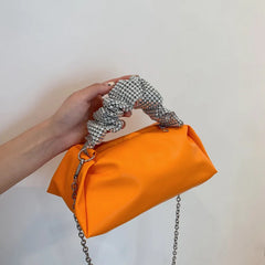 Women's Pu Leather Chain Shoulder Crossbody Bag B440