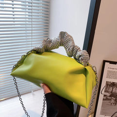 Women's Pu Leather Chain Shoulder Crossbody Bag B440