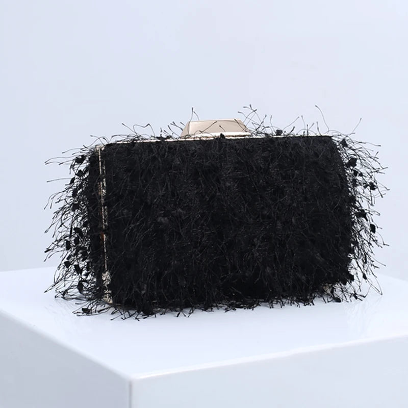 Tassel Lady Bag Small Bridal Clutch Cross Body Bag Wedding Snowflake Decoration