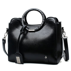 Vintage High Shoulder Bag for Women PU Leather Retro Style Handbags