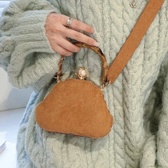 Women's Shoulder Bag with Pearls Mini Crossbody Clutch