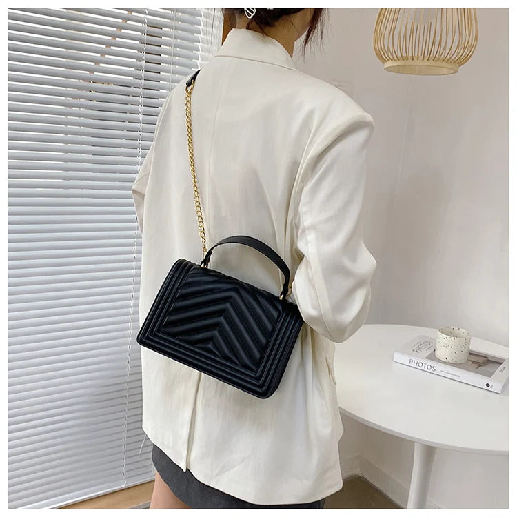 Chain Shoulder Messenger Bag PU Leather Women Handbag
