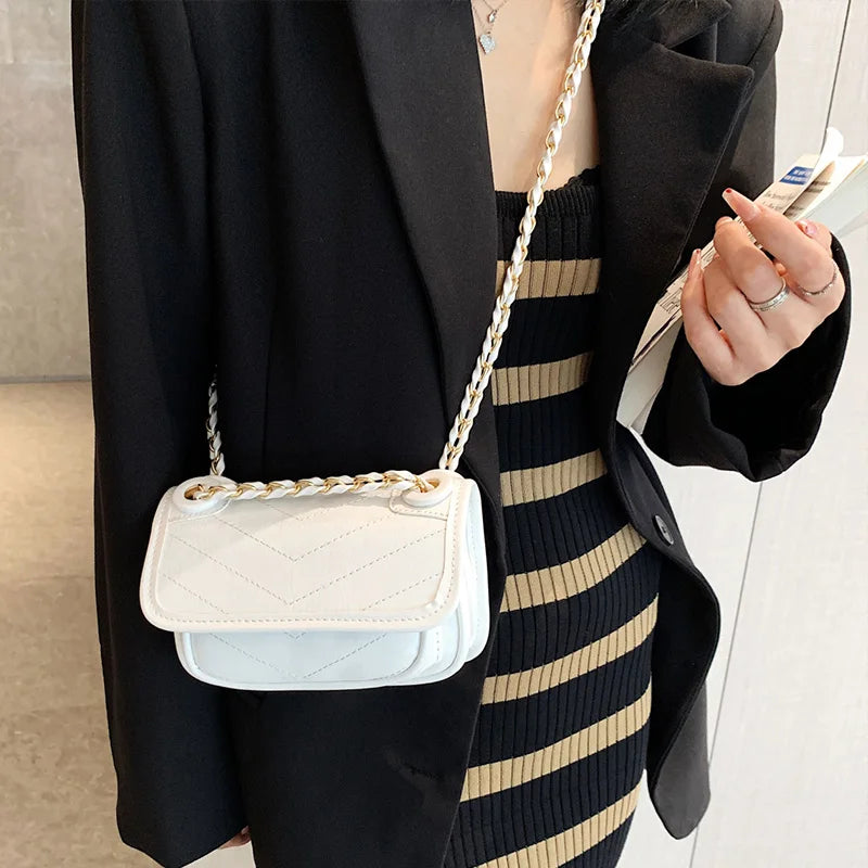Leather Mini Crossbody Shoulder Bag for Women