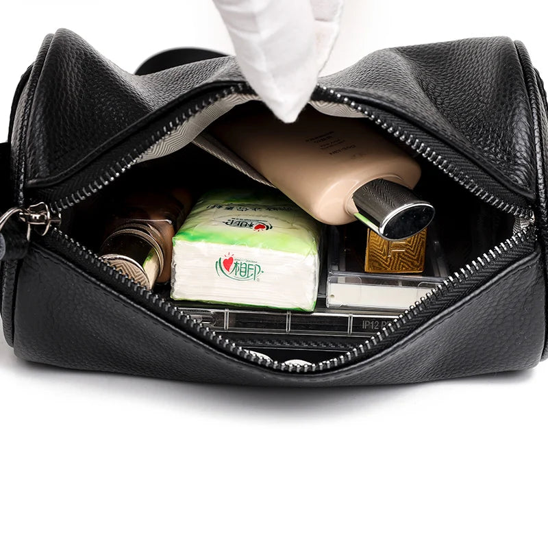 Leather Ladies Shoulder Bag Soft Cowhide Women Handbag Crossbody Bag