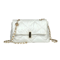 Soft Leather Chain Strap Shoulder Bag Flap Crossbody Purse