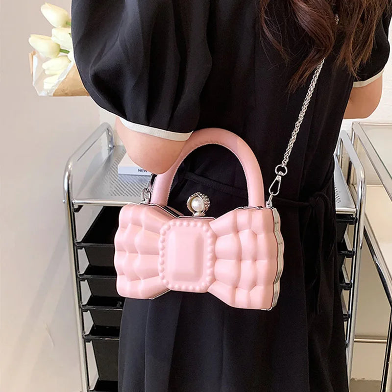 Women Handbag Bow-knot Crossbody Bag Purses Leather Mini Shoulder Bag