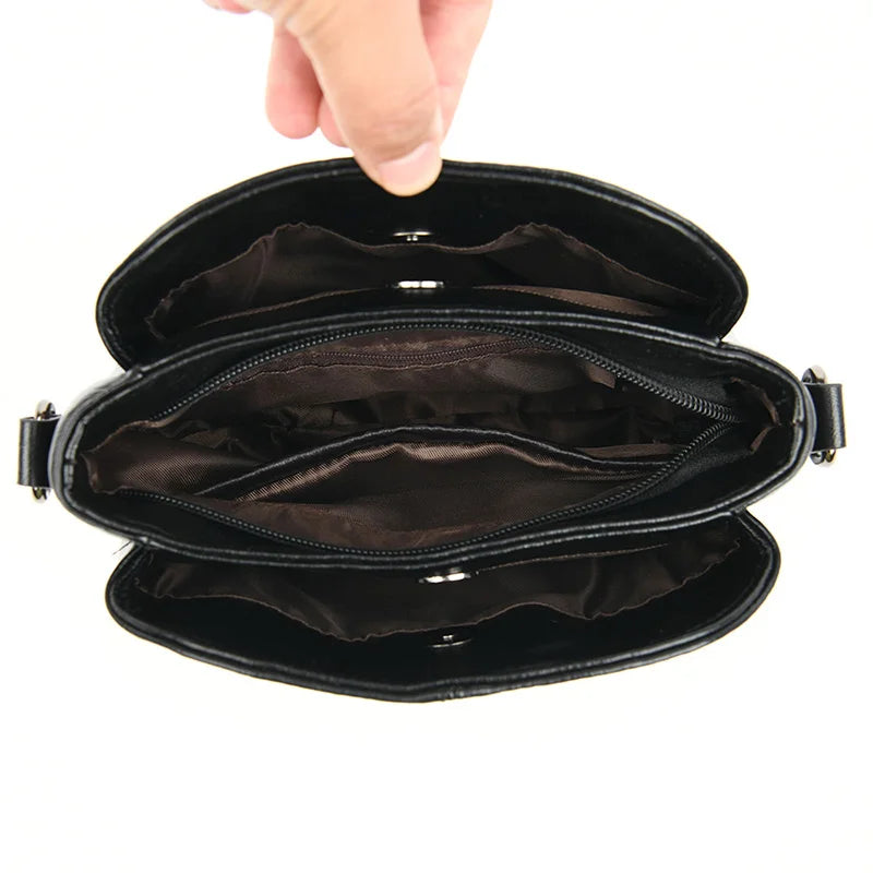 Soft Leather Ladies Shoulder Bags Casual Crossbody Bags for Women