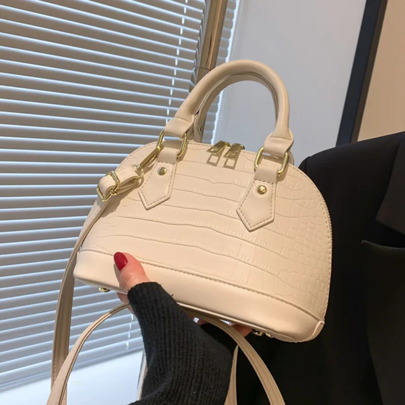 Women Shell Bag Print Leather Handbag And Purses Female Shoulder Bags Clutch