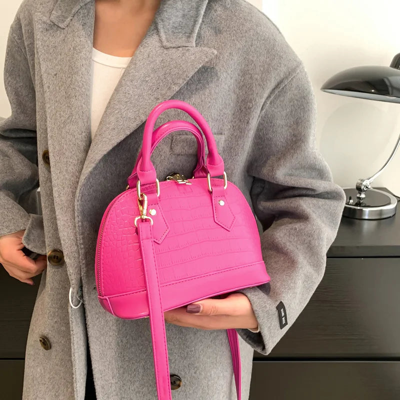 Women Shell Bag Print Leather Handbag And Purses Female Shoulder Bags Clutch