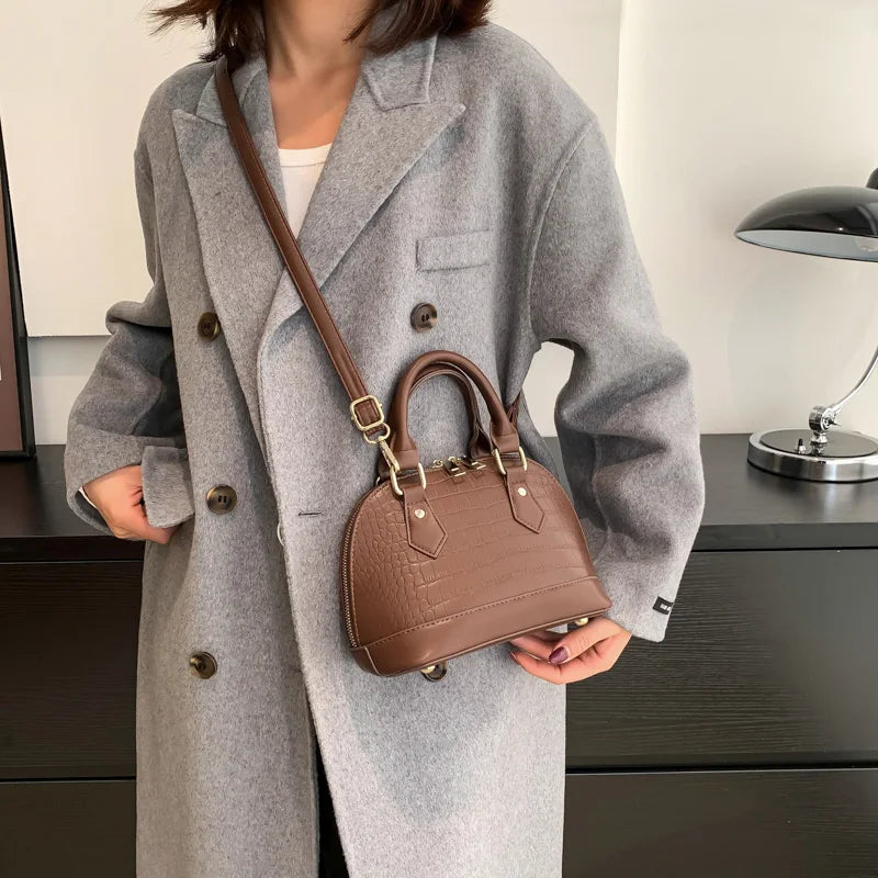 Women Shell Bag Print Leather Handbag And Purses Female Shoulder Bags Clutch