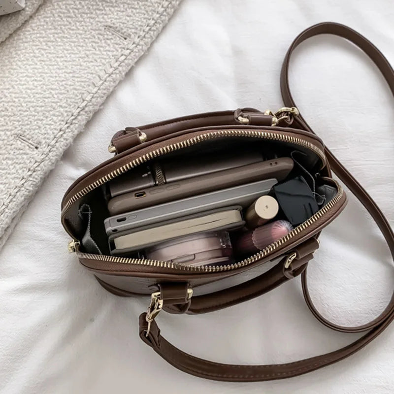 Women Shell Bag Print Leather Handbag And Purses Female Shoulder Bags Clutch