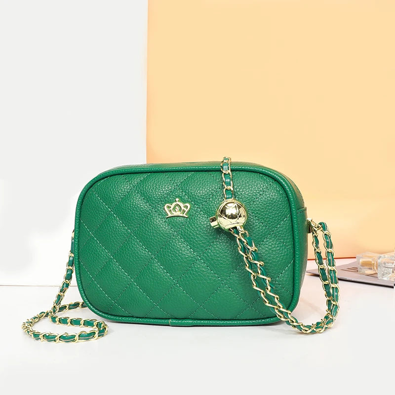 Designer Leather Shoulder Bag Chain Messenger High-end Ladies Purse Handbag