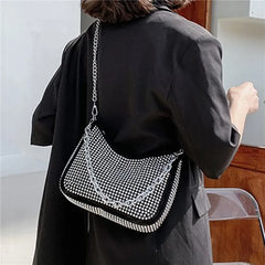 Bright Diamond Underarm Bag Chains Shoulder Messenger Bag