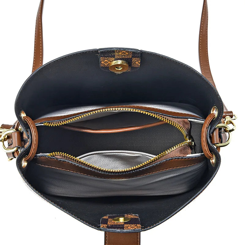 Large Capacity Bucket Bag Shoulder Messenger Bag Female