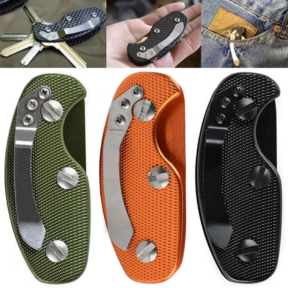 Aluminium Key Holder Clip Keys Organizer Pouch Case Bag