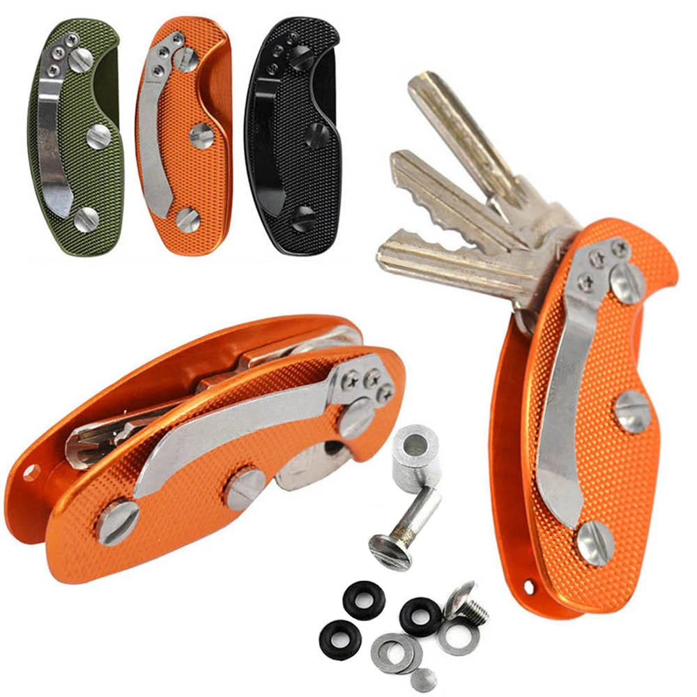 Aluminium Key Holder Clip Keys Organizer Pouch Case Bag