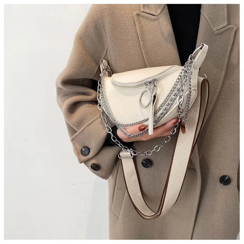 Leather Waist Belt Bag for Women Crossbody Chest pack