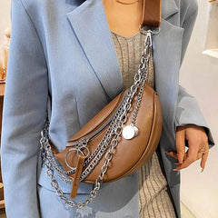 Leather Waist Belt Bag for Women Crossbody Chest pack
