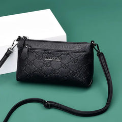 Leather Cross Body Shoulder Bag Clutch Purse