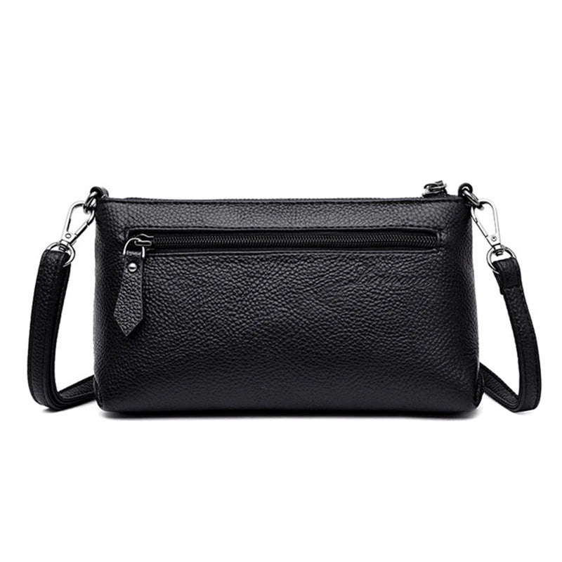 Leather Cross Body Shoulder Bag Clutch Purse