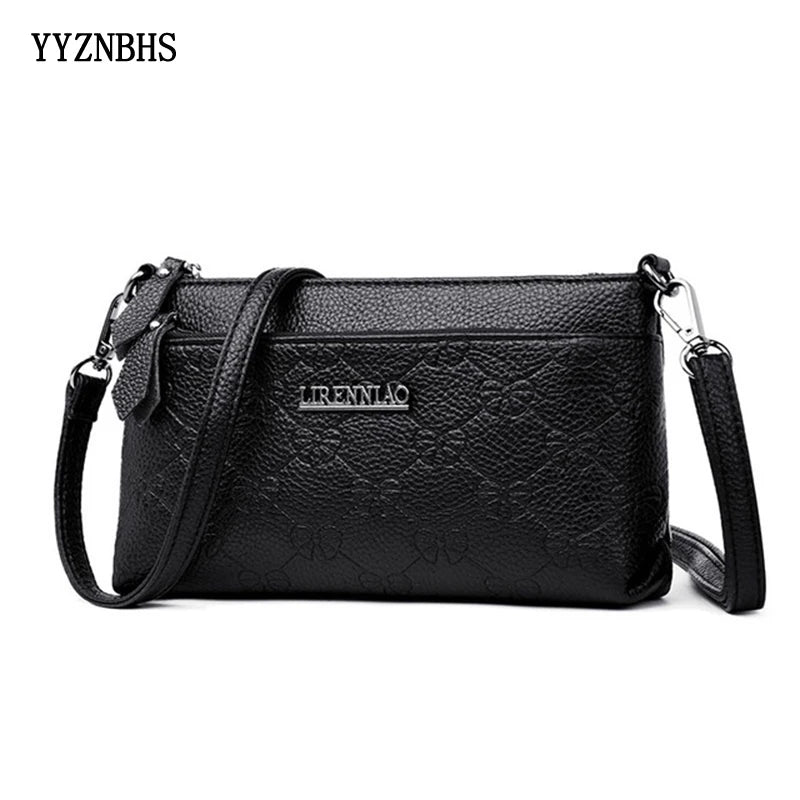 Leather Cross Body Shoulder Bag Clutch Purse