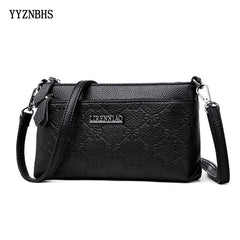 Leather Cross Body Shoulder Bag Clutch Purse