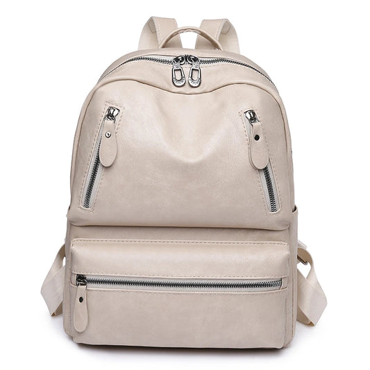 Cowhide Female Satchels Backpack Vintage Women Bags