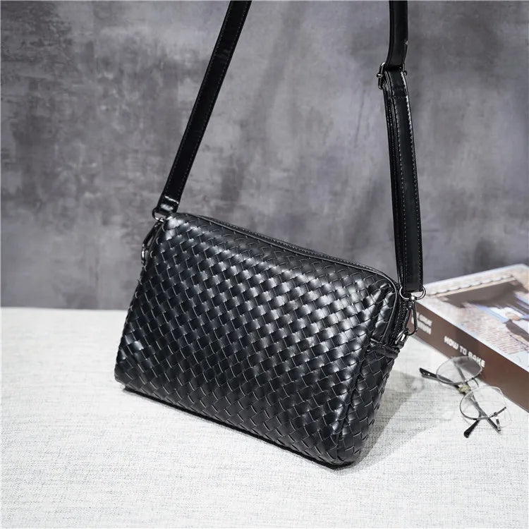 Cowhide Leather Top Handle Bag Men High Capacity Outdoor Handbag