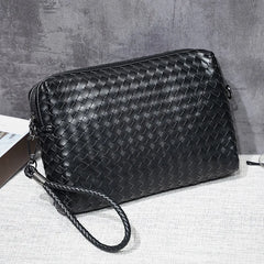 Cowhide Leather Top Handle Bag Men High Capacity Outdoor Handbag