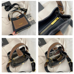 Crocodile Pattern Soft Leather Women's Bucket Bag